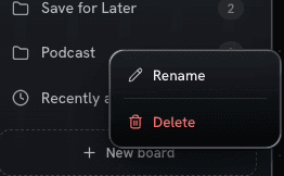 Right-click context menu on a library thumbnail